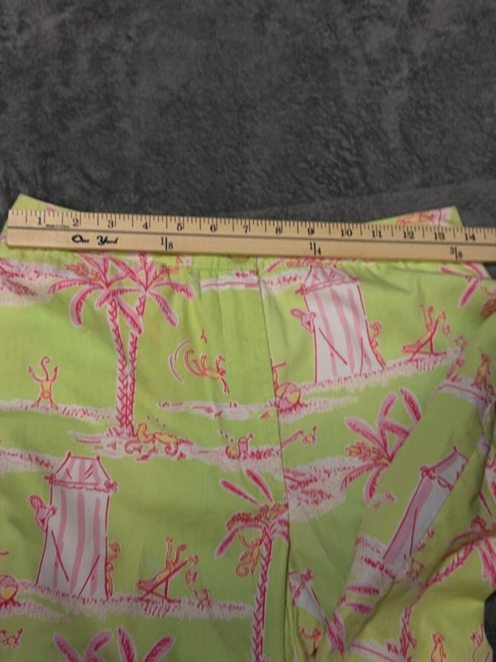 Vintage Lilly Pulitzer Cabana Banana Capri Pants Women's Size 8 Pink Green - Picture 6 of 11